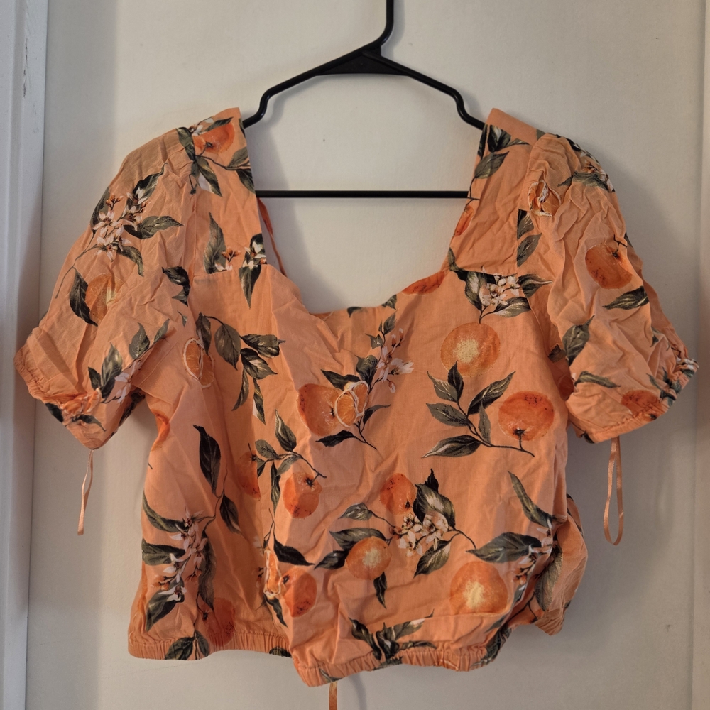 LOFT Citrus Floral Blouse Size Petite MP